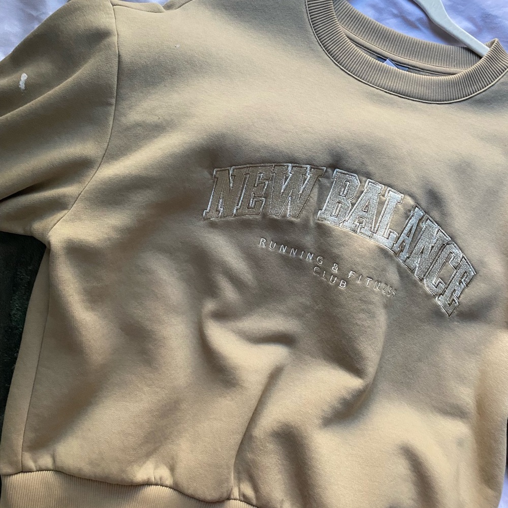 New Balance Tan Crewneck Sweater
